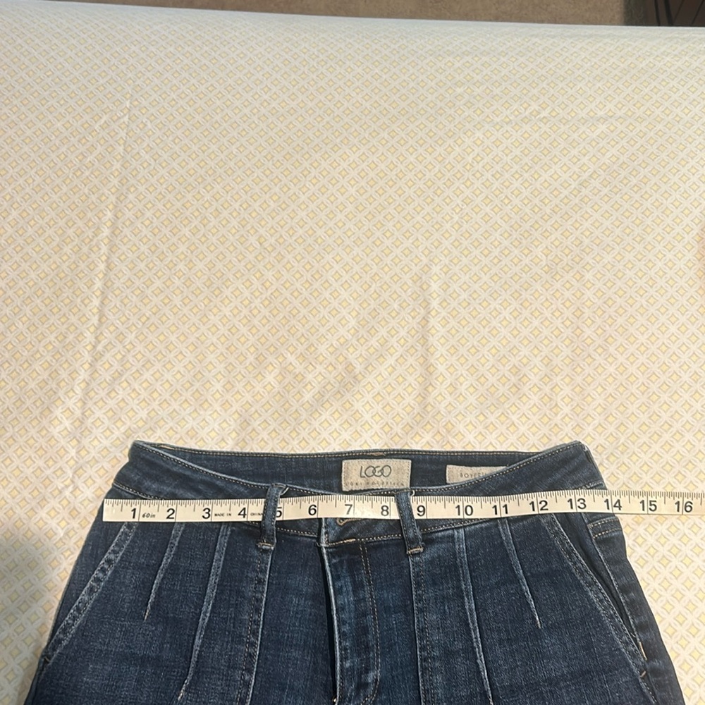 LOGO by Lori Goldstein Dark wash boyfriend jeans